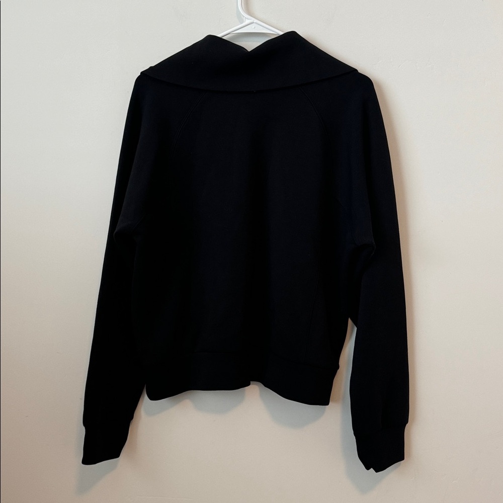 SPANX® AirEssentials stretch-jersey half-zip sweatshirt in Black Size: L - Picture 4 of 5